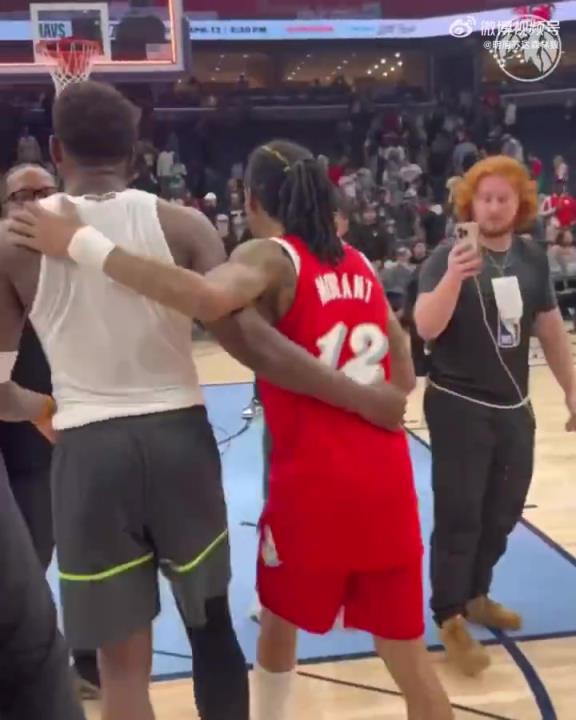 狼王&槍王惺惺相惜！華子賽后與莫蘭特相互致意！