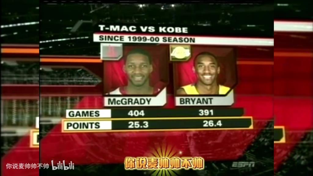 兩大王牌！07年火箭湖人賽前，轉(zhuǎn)播商放上了科比和麥迪的對(duì)比！